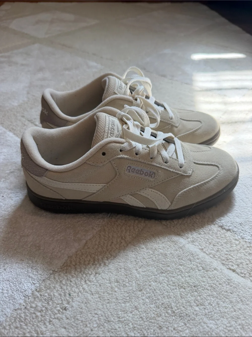 Reebok Women’s Classic Beige Low-Top Sneakers
